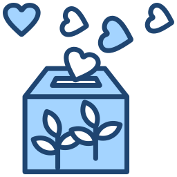 donación caritativa icono