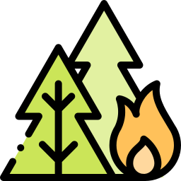 Incendio forestal icono