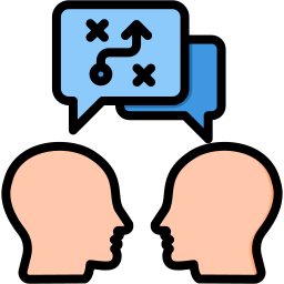 estrategia de comunicación icono