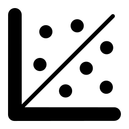 diagrama de dispersión icono
