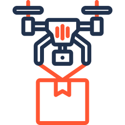 entrega con drones icono