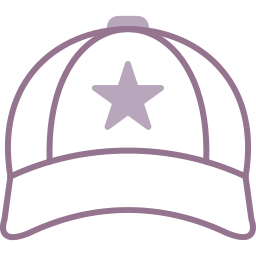 gorra de béisbol icono