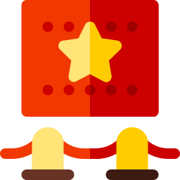 czerwony dywan ikona