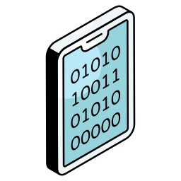 Mobile binary data icon