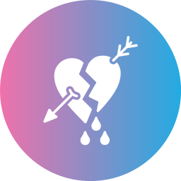 Broken heart icon