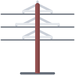 Línea eléctrica icono