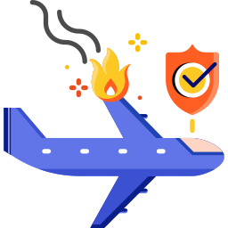 Airplane accident icon