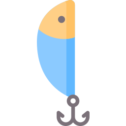 Fishing baits icon