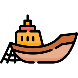 Barco de pesca Ícone