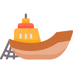 Barco de pesca icono