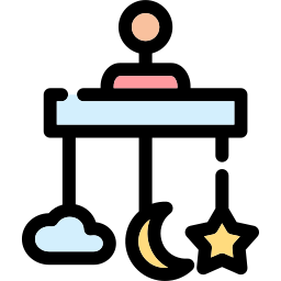 Baby crib icon