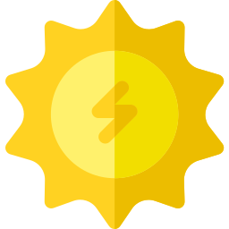 Energía solar icono