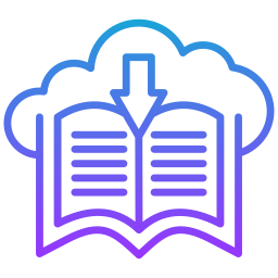 biblioteca en la nube icono