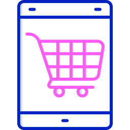 Mobile shopping icon