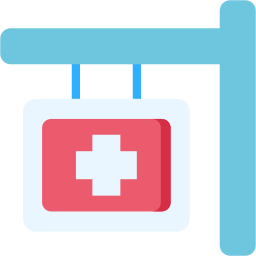 señalización de la clínica icono
