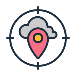 mapa del tiempo icono