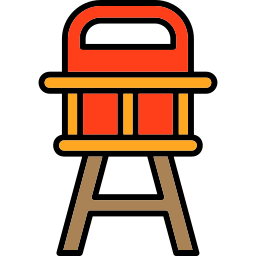 silla alta icono