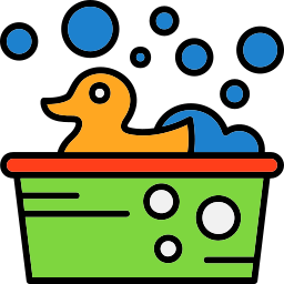 bañera para bebé icono