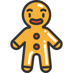 Gingerbread man icon