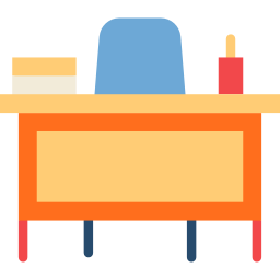 Teacher desk icon