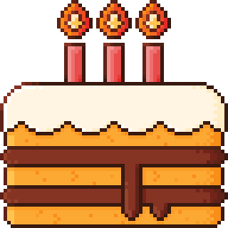 pastel de cumpleaños icono