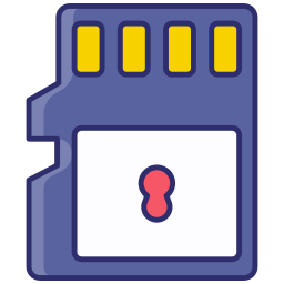 seguridad de la tarjeta sd icono