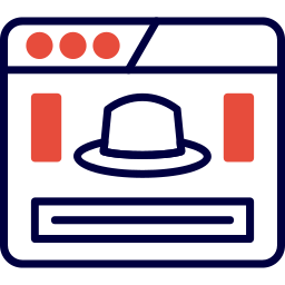 sombrero negro icono