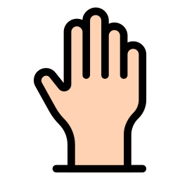 levantando la mano icono