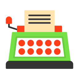 máquina de escribir icono