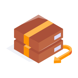 paquete de devolución icono