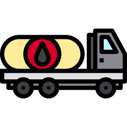 Camion de aceite icono