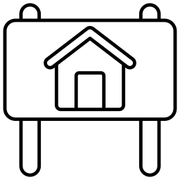 señalización de la casa icono