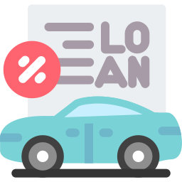 préstamo de automóvil icono