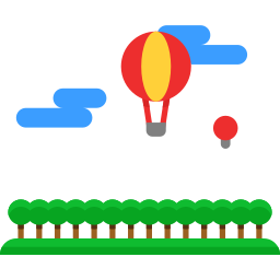 Hot air balloon icon