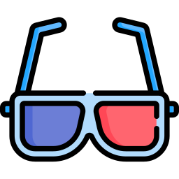 Gafas 3d icono