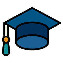 gorro de graduación icono
