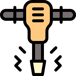 Martillo neumático icono