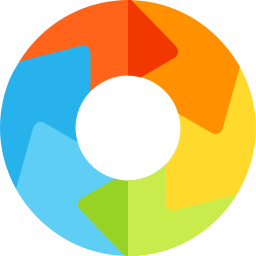 Segmented circle arrow icon