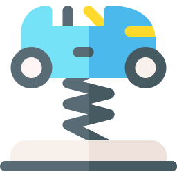 Spring swing car icon