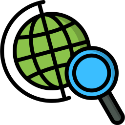 geografía del globo icono