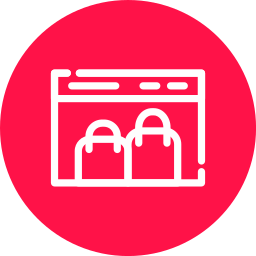 mercado de comercio electrónico icono
