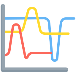gráfico de línea icono