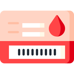 carte de donneur de sang Icône