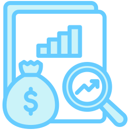 análisis financiero icono
