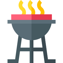 barbecue au charbon Icône
