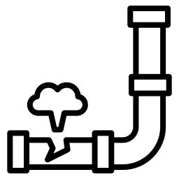 tubería rota icono