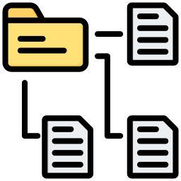 clasificación de datos icono
