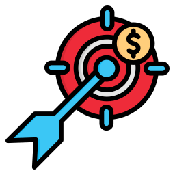 objetivo de ventas icono