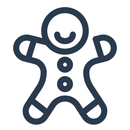 hombre de jengibre icono