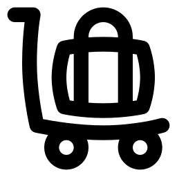 carretilla para equipaje icono